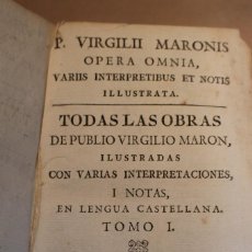 Libros antiguos: VIRGILII MARONIS, OPERA OMNIA. JOSEF I THOMAS DE ORGA - 1777. PERGAMINO. Lote 120417195