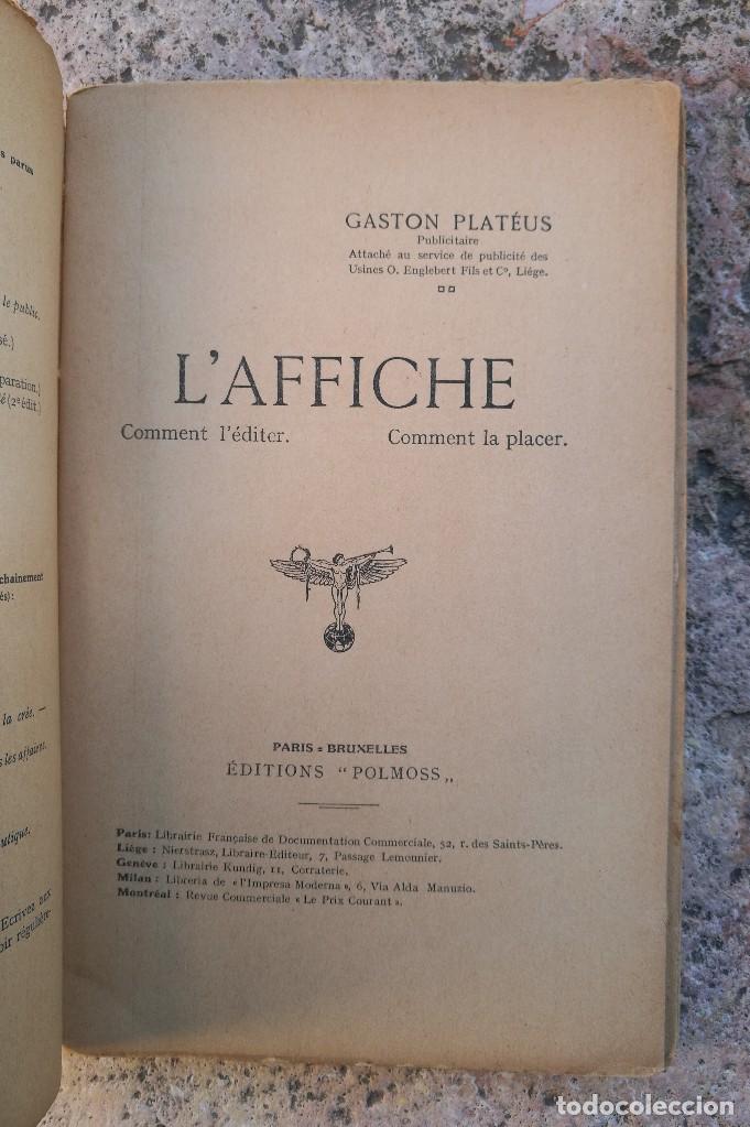 Libros antiguos: Laffiche Gaston Plateus editions Polmoss 1919 - Foto 2