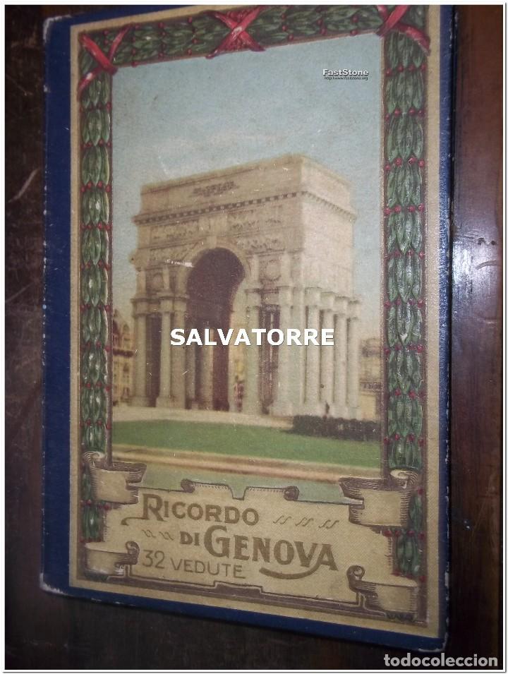 Old books: RICORDO DI GENOVA.32 POSTALES, VEDUTE.ESTUPENDO ESTADO