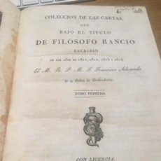 Libros antiguos: CARTAS DEL FILÓSOFO RANCIO FRANCISCO ALVARADO 3 TOMOS GERONA 1824. Lote 121183723