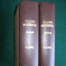 Libros antiguos: CATALOGO MONUMENTAL DE ESPAÑA PROVINCIA DE CADIZ ENRIQUE ROMERO DE TORRES 1934 2 VOLUMENES. Lote 121236883