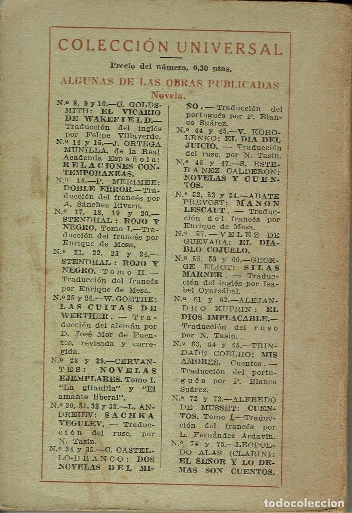 Libros antiguos: EL DIOS IMPLACABLE, POR ALEJANDRO KUPRIN. A&Ntilde;O 1919 (4.3) - Foto 2