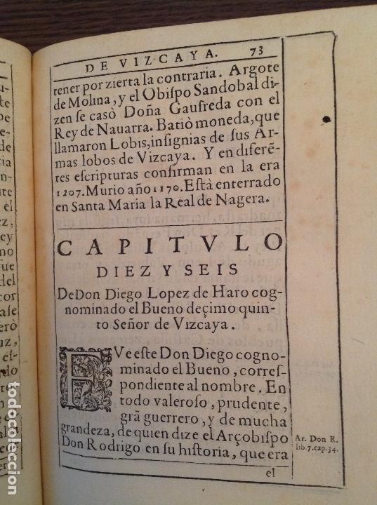 Libros antiguos: EPITOME DE LOS SE&Ntilde;ORES DE VIZCAYA - VASCO - Foto 3