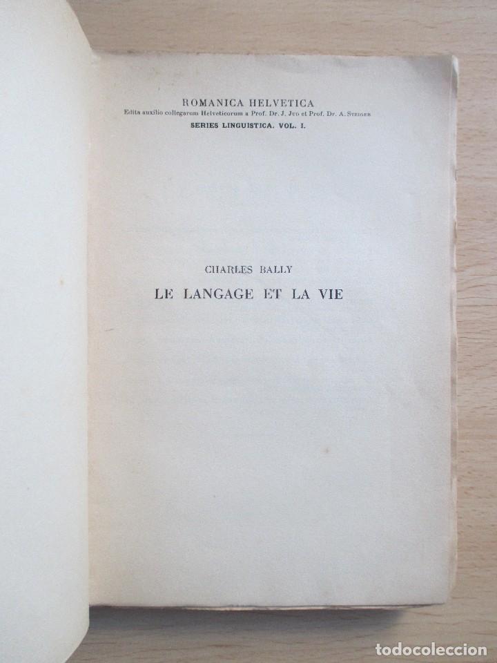 Libros antiguos: Le langage et la vie, de Charles Bally - Foto 3