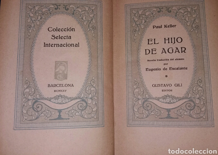 Libros antiguos: El Hijo de Agar. De Paul Keller - Foto 1