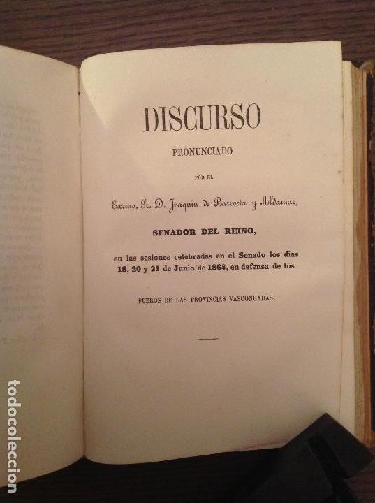Libros antiguos: FUEROS VASCOS / FORALIDAD VASCA / VASCO - Foto 5