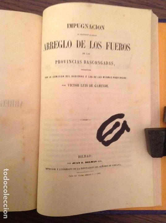 Libros antiguos: FUEROS VASCOS / FORALIDAD VASCA / VASCO - Foto 7