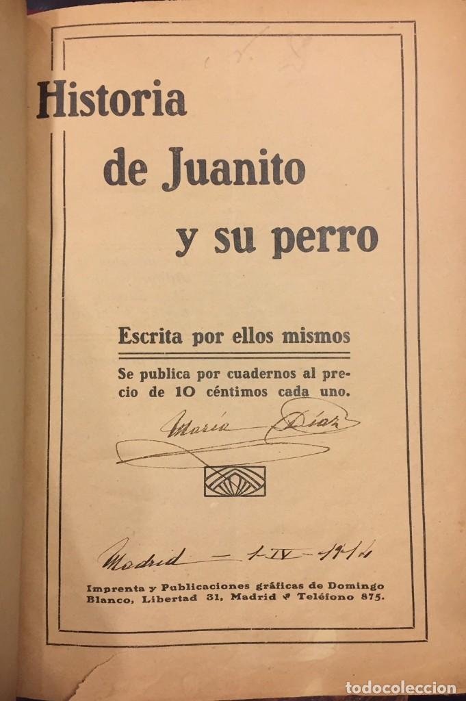 Libros antiguos: Historia de Juanito y su perro - Foto 1