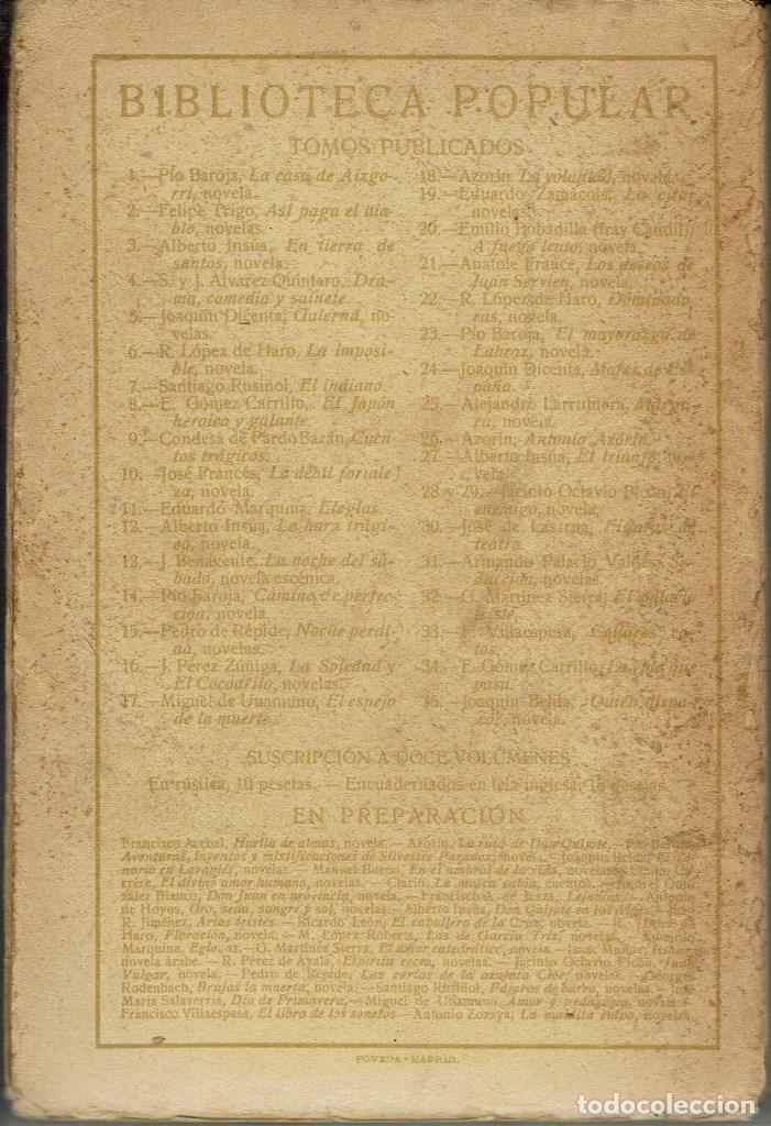 Libros antiguos: ANTONIO AZOR&Iacute;N, POR AZOR&Iacute;N. A&Ntilde;O 1913 (9.3) - Foto 2