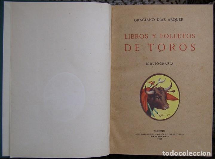 Old books: TAUROMAQUIA, LIBROS Y FOLLETOS DE TOROS, 1931