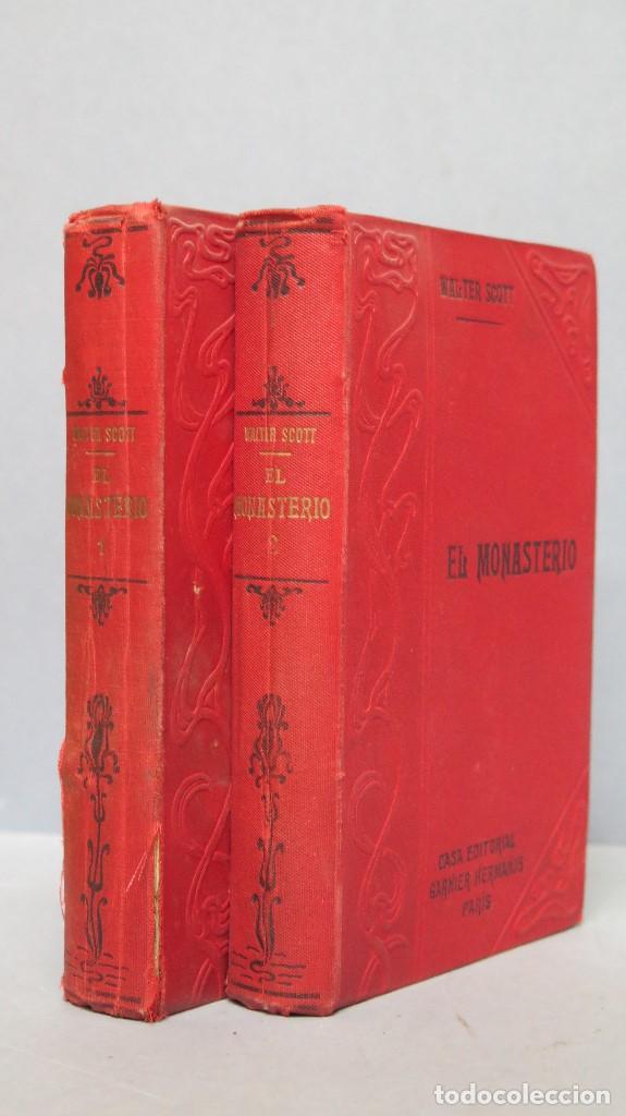 Libros antiguos: EL MONASTERIO. WALTER SCOTT. GARNIER PARIS. 2 TOMOS - Foto 1