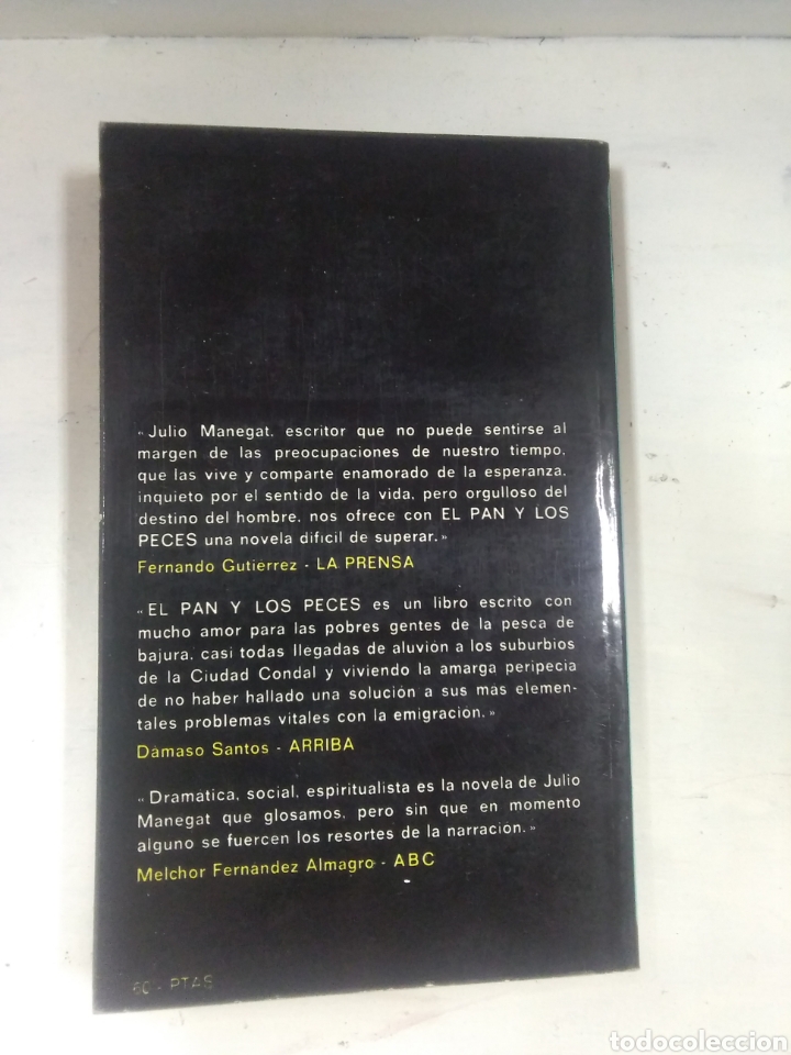 Libros antiguos: EL PAN Y LOS PECES. JULIO MANEGAT - Foto 2