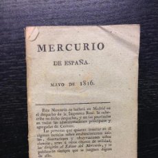 Libros antiguos: MERCURIO DE ESPAÑA, MAYO DE 1816. Lote 125892431