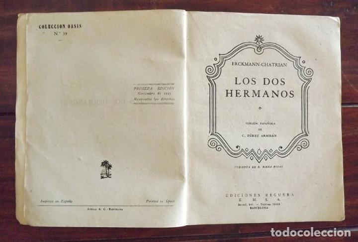 Libros antiguos: Los dos hermanos, Erckmann-Chatrian - Foto 2