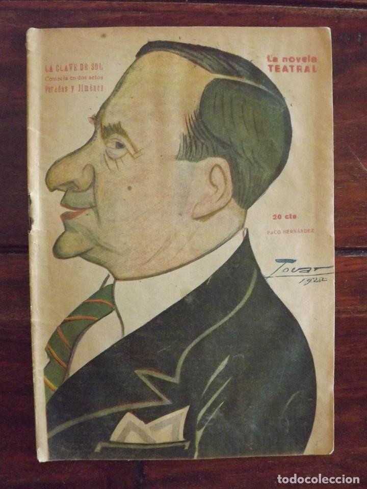 Libros antiguos: 1922, La clave de sol, Paradas y Jim&eacute;nez, La novela teatral - Foto 1