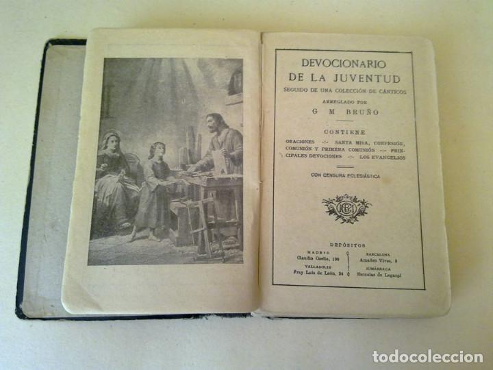 Libros antiguos: 1934, Devocionario de la Juventud, G. M. Bru&ntilde;o - Foto 3