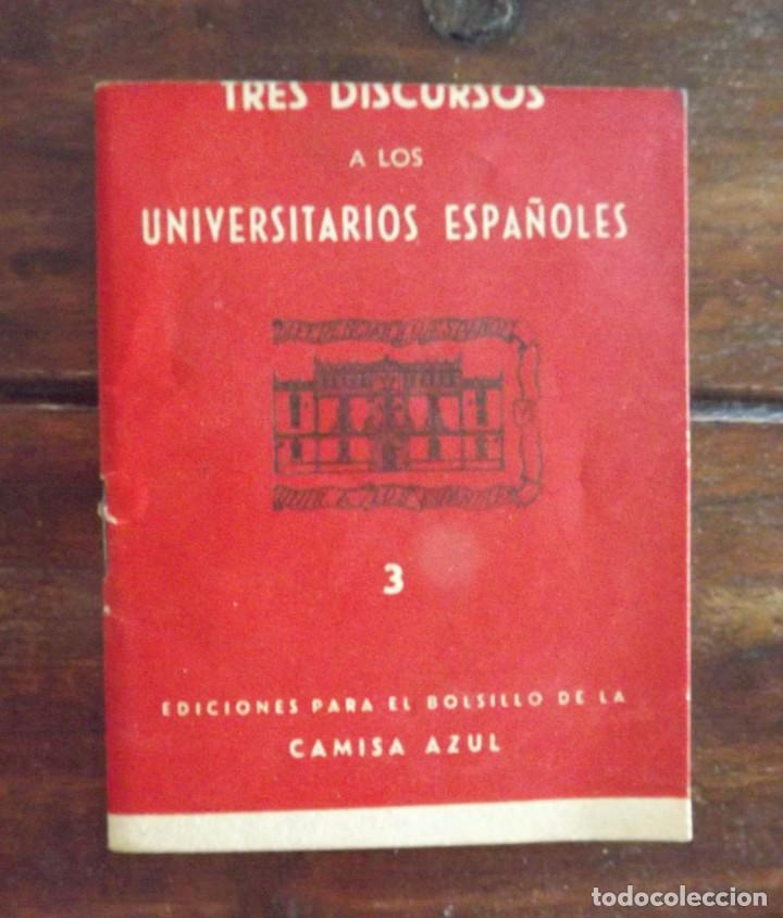 Libros antiguos: Tres discursos a los universitarios espa&ntilde;oles - Foto 1