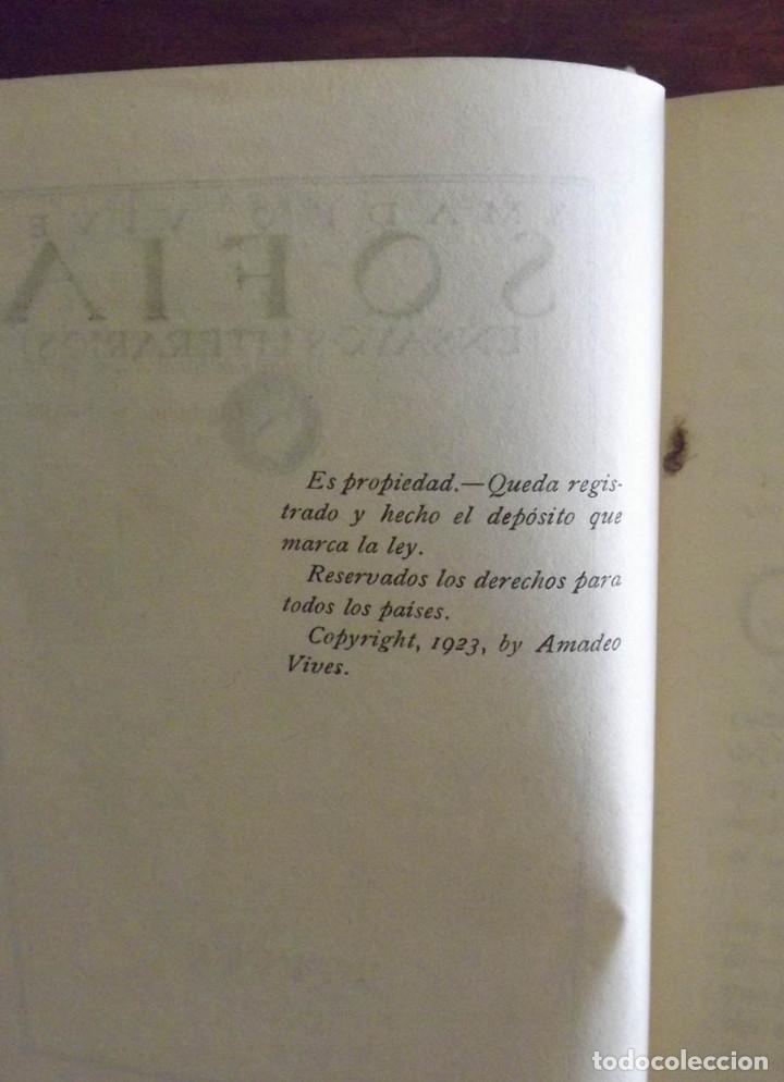 Libros antiguos: 1923, Sof&iacute;a, Amadeo Vives, Publicaciones Atenea - Foto 3