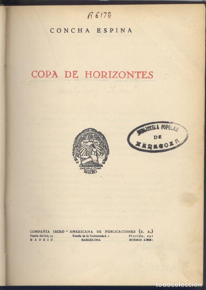 Libros antiguos: ESPINA, Concha.  Copa de horizontes. Cuentos. 1930. - Foto 1