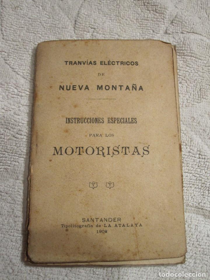 Libros antiguos: MANUAL MOTORISTA TRANVIA SANTANDER 1908. - Foto 1