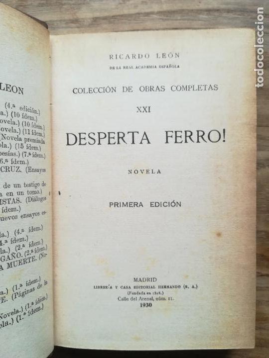 Libros antiguos: Desperta Ferro! - LE&Oacute;N, Ricardo. Bella encuadernaci&oacute;n - Foto 3