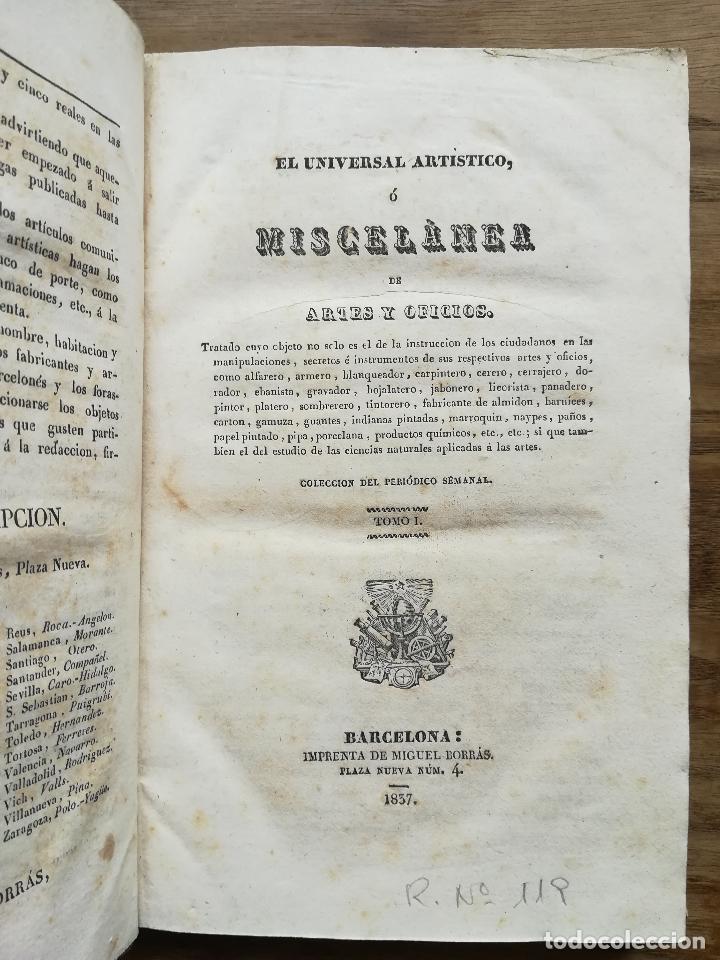 Antiquarische B&uuml;cher: El Universal Art&iacute;stico &oacute; Miscel&aacute;nea de Artes y Oficios. Peri&oacute;dico Semanal. N&uacute;ms. 1 a 17, 1837
