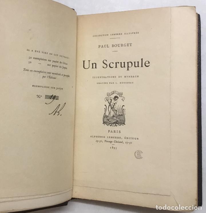 Libros antiguos: UN SCRUPULE. - BOURGET, Paul. - Par&iacute;s, 1893. - Foto 2