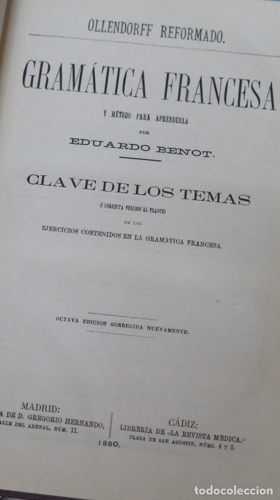 Libros antiguos: 1880.- GRAMATICA FRANCESA. EDUARDO BENOT - Foto 2