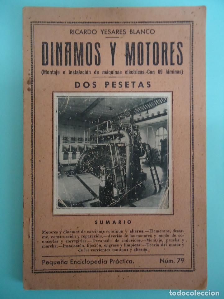 Libros antiguos: LIBRO ANTIGUO DE DINAMOS Y MOTORES. - Foto 1