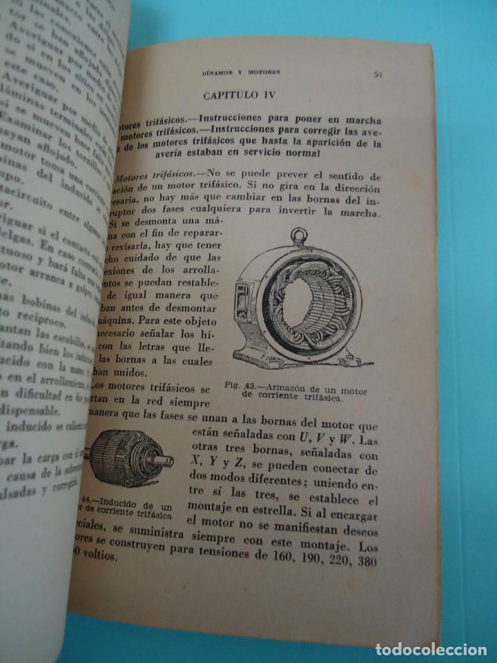 Libros antiguos: LIBRO ANTIGUO DE DINAMOS Y MOTORES. - Foto 3