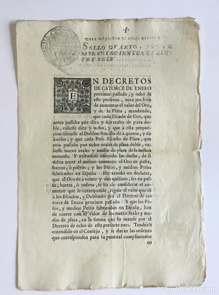 Libros antiguos: EN DECRETOS DE CATORCE DE ENERO PROXIMO PASSADO, Y OCHO DE ESTE PRESENTE... - Foto 1