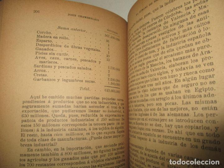 Libros antiguos: EL ATRASO DE ESPA&Ntilde;A. - CHAMBERLAIN, John. 1909. - Foto 5