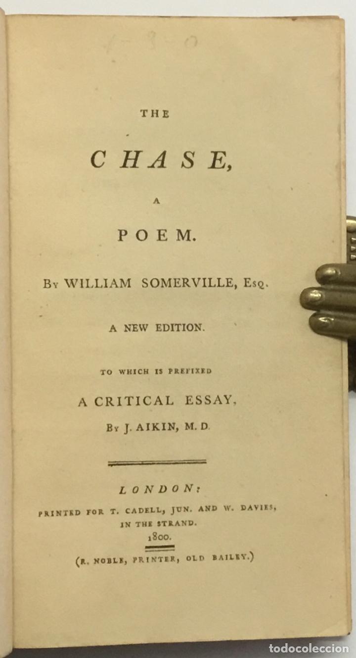 Libros antiguos: THE CHASE, A POEM. - SOMERVILLE, William. Londres, 1800 - Foto 2