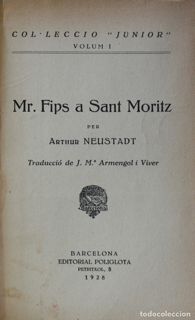 Libros antiguos: MR. FIPS A SANT MORITZ. - NEUSTADT, Arthur. - Foto 1
