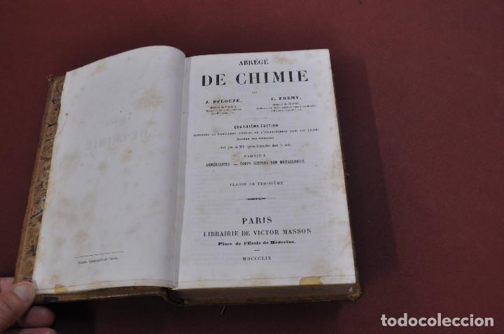 Antiquarische B&uuml;cher: abr&eacute;g&eacute; de chimie tomos 1 y 2 en un solo libro a&ntilde;o 1859 - pelouze y fremy - AFQB