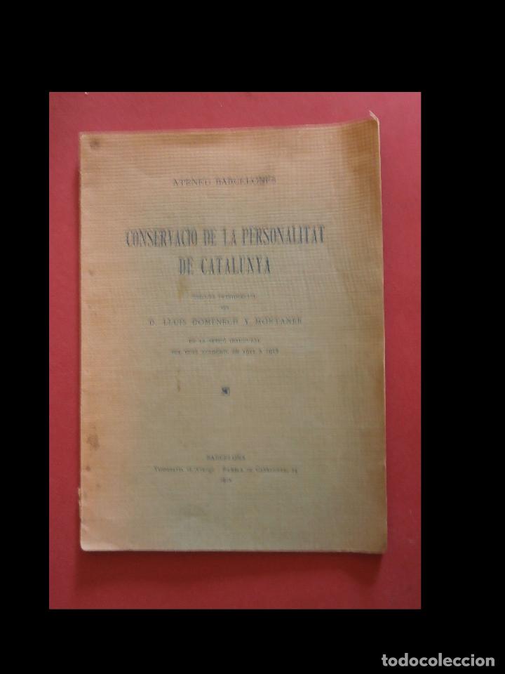 Antiquarische B&uuml;cher: Conservacio de la personalitat de Catalunya. Lluis Domenech y Montaner