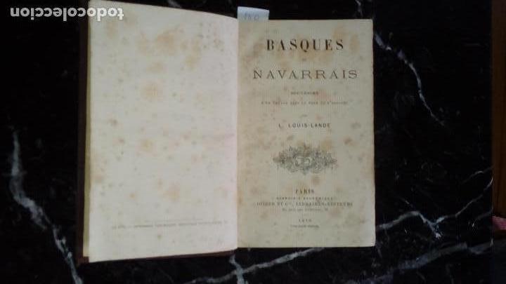 Libros antiguos: Historia vasca. Vascos y Navarros. - Foto 2