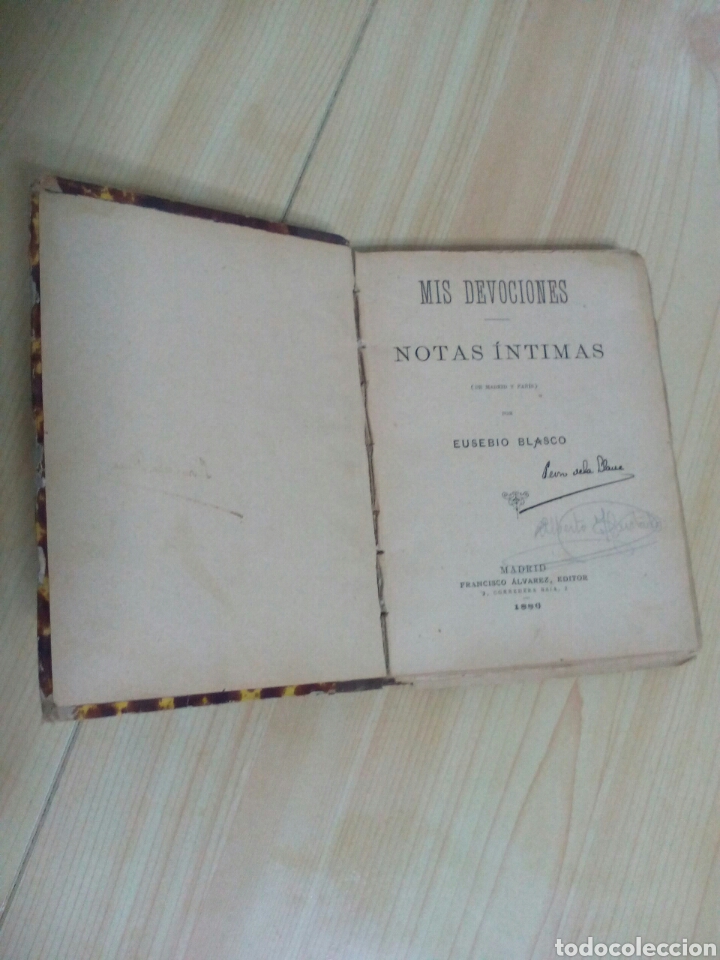 Libros antiguos: ANTIGUO LIBRO MIS DEVOCIONES. NOTAS &Iacute;NTIMAS. 1886. EUSEBIO BLASCO. - Foto 1