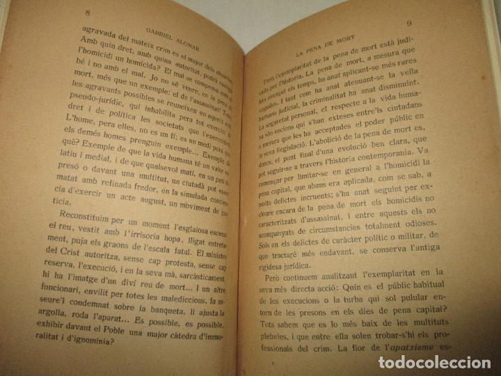 Libros antiguos: LA PENA DE MORT. - ALOMAR, Gabriel. 1912. - Foto 4