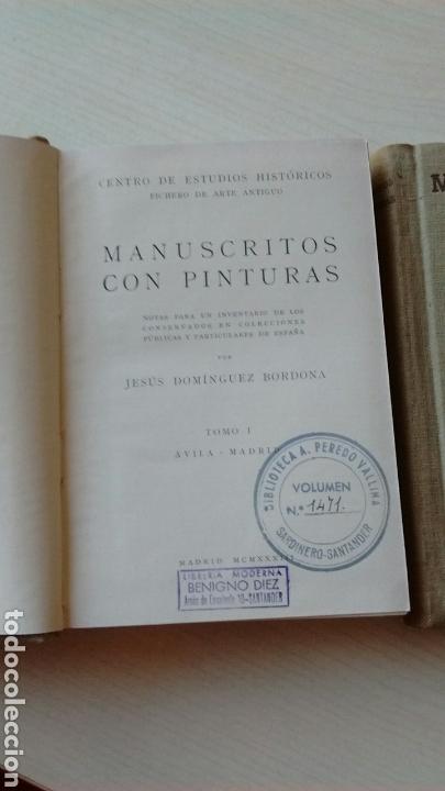 Libros antiguos: MANUSCRITOS CON PINTURAS (2 TOMOS) - Foto 2