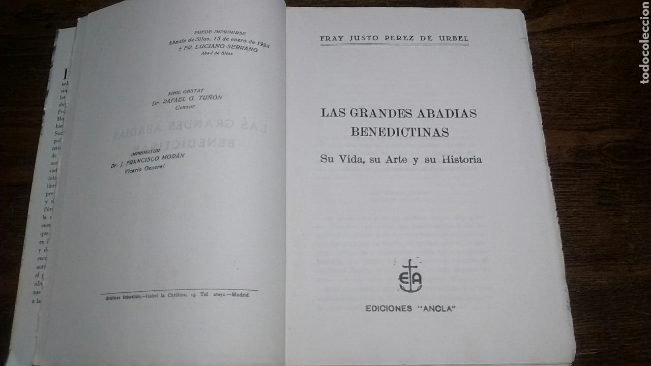 Libros antiguos: Las grandes abadias benedictinas. - Foto 2