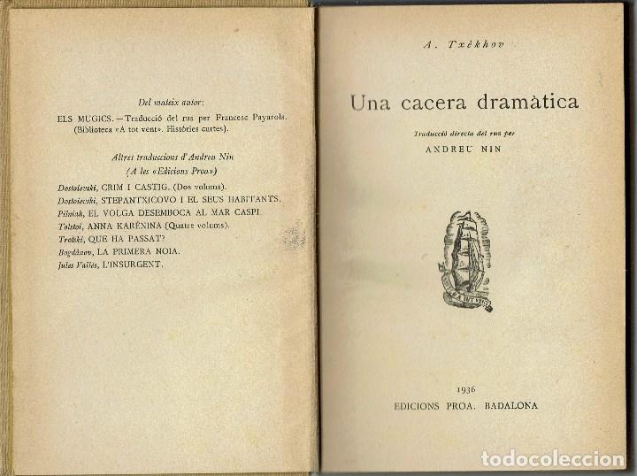 Libros antiguos: UNA CACERA DRAM&Agrave;TICA, PER A. TX&Egrave;KHOV. A&Ntilde;O 1936 (11.3) - Foto 1