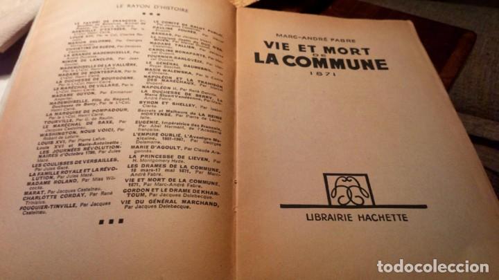 Libros antiguos: VIE ET MORT DE LA COMMUNE - Foto 2