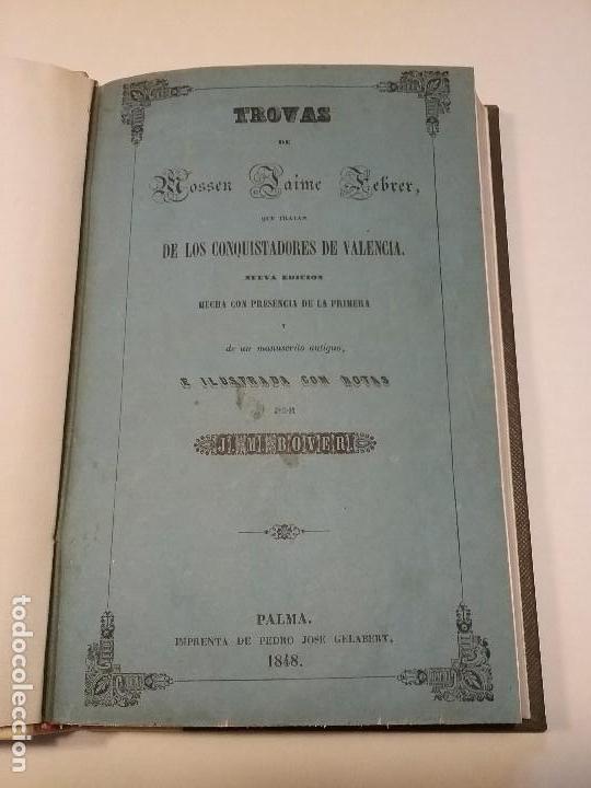 Libros antiguos: Trovas del Mossen Jaime Febrer - Foto 3
