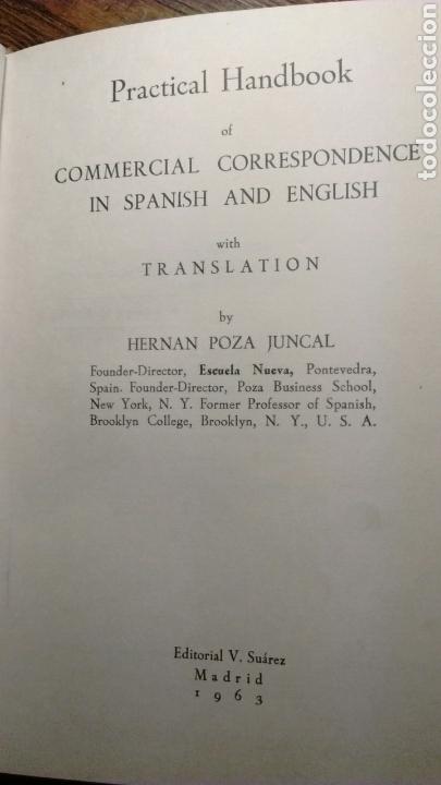 Libros antiguos: MANUAL PRACTICO DE CORRESPONDENCIA COMERCIAL EN ESPA&Ntilde;OL E INGL&Eacute;S - Foto 3