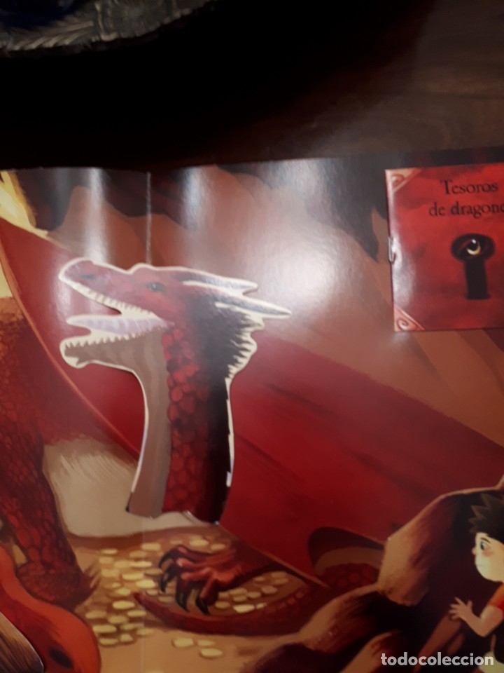 Libros antiguos: DRAGONES, libro pop-up - Foto 7