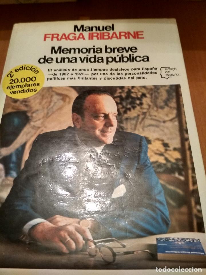 Libros antiguos: Memoria breve de una vida p&uacute;blica - Foto 1