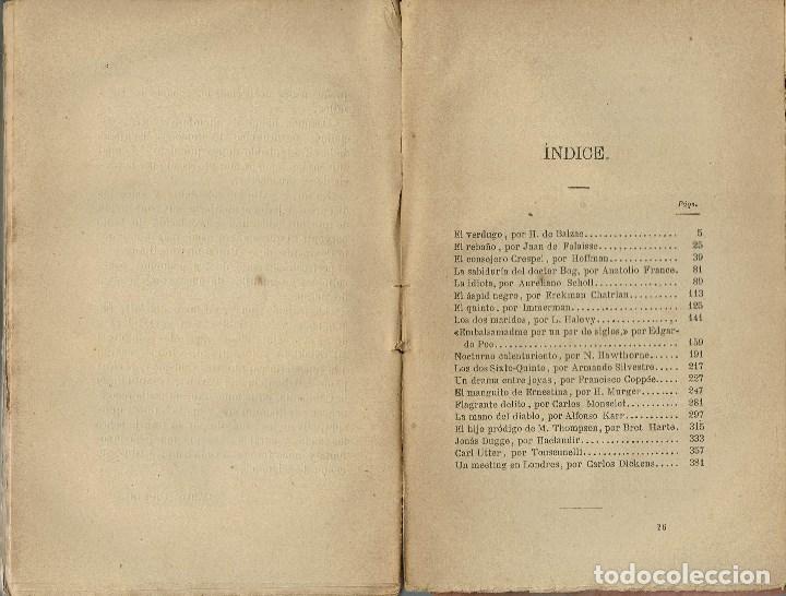 Libros antiguos: CUENTOS Y NOVELAS ESCOGIDOS. A&Ntilde;O 1884. (14.4) - Foto 2