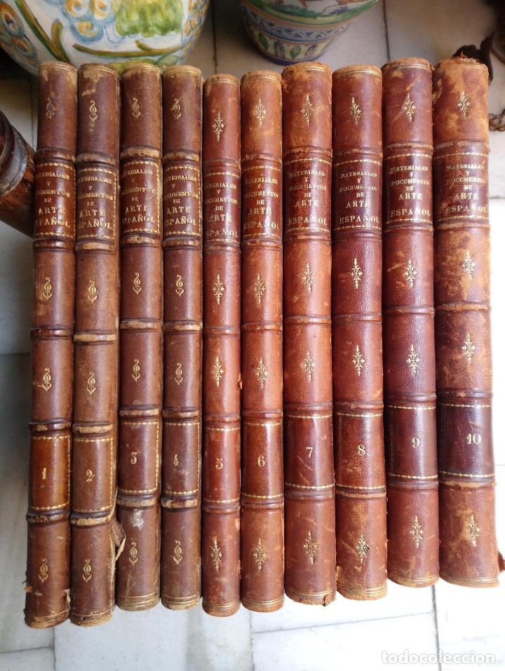 Libri antichi: 1901-1913 Materiaux y Documentos de Arte Espa&ntilde;ol Publicados bajo direcci&oacute;n Mira Leroy, 1058 l&aacute;minas
