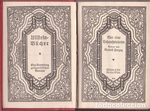 Libros antiguos: HERZOG, Rudolf: NUR EINE SCHAUSPIELERIN.